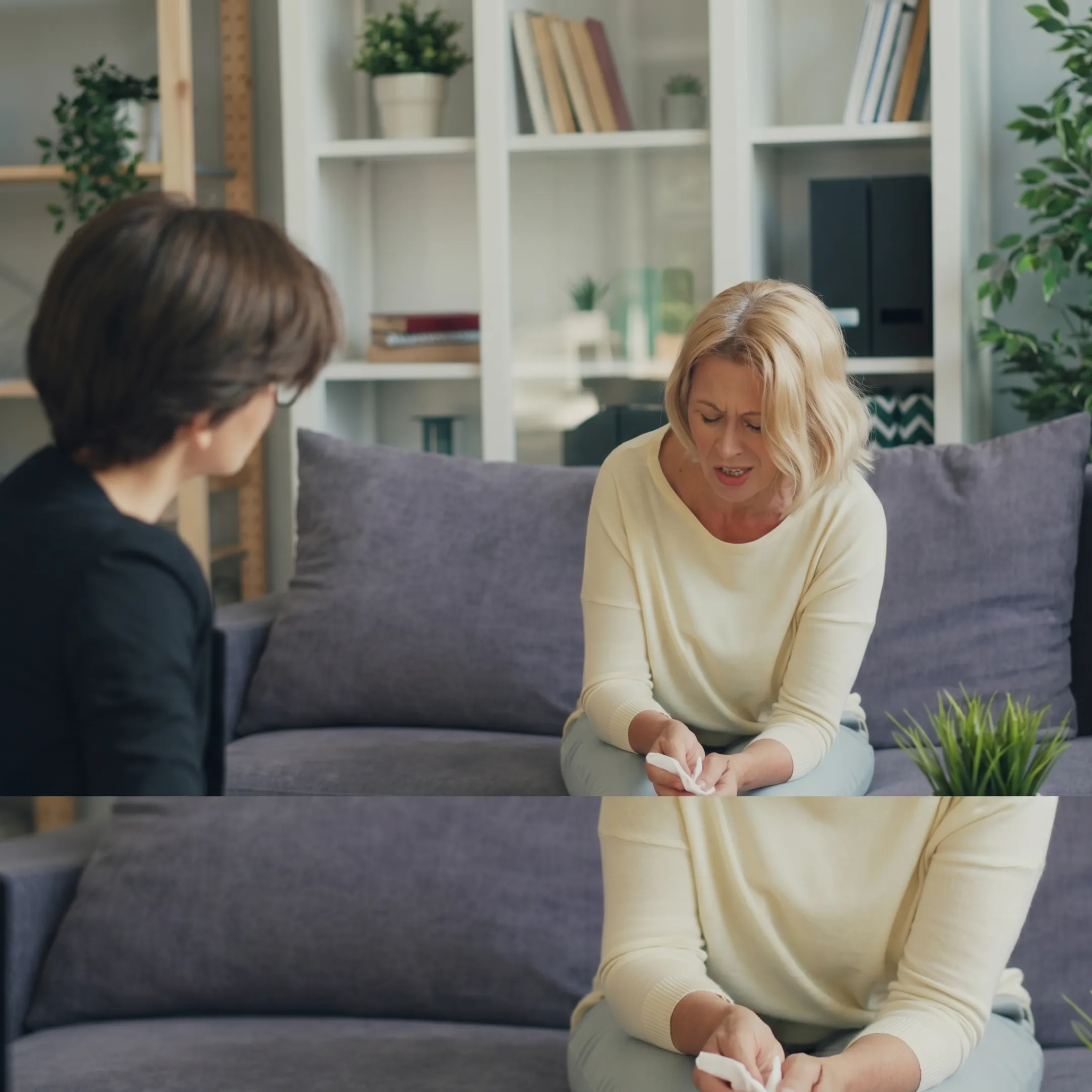 Adults participating in a supportive intensive outpatient therapy session