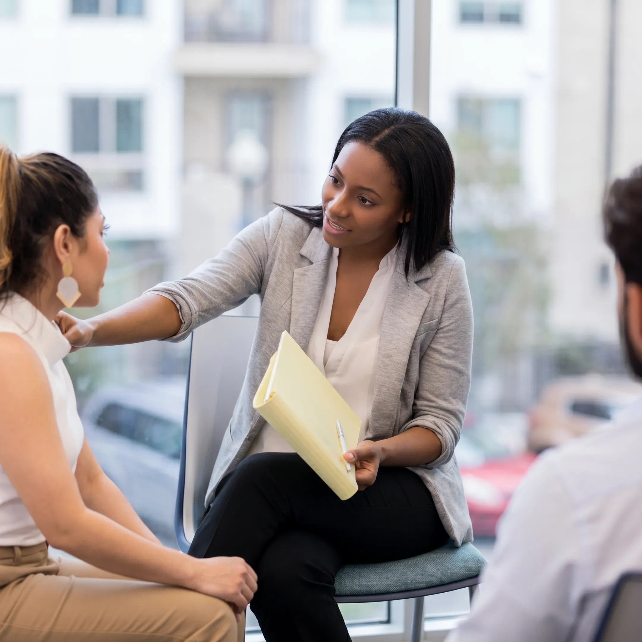 Young adults participating in a supportive behavioral health therapy group