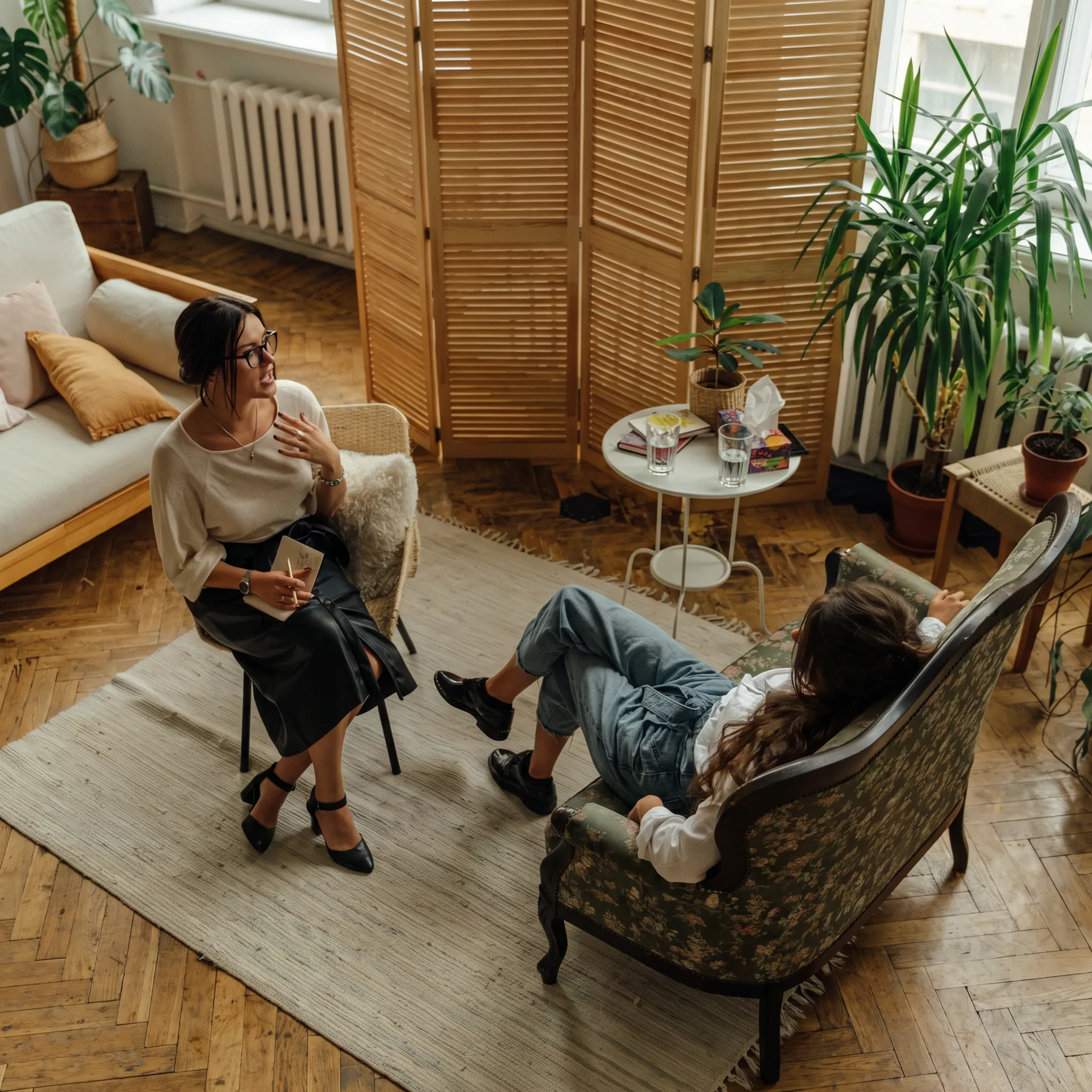 Admissions coordinator helping a family understand behavioral health insurance options