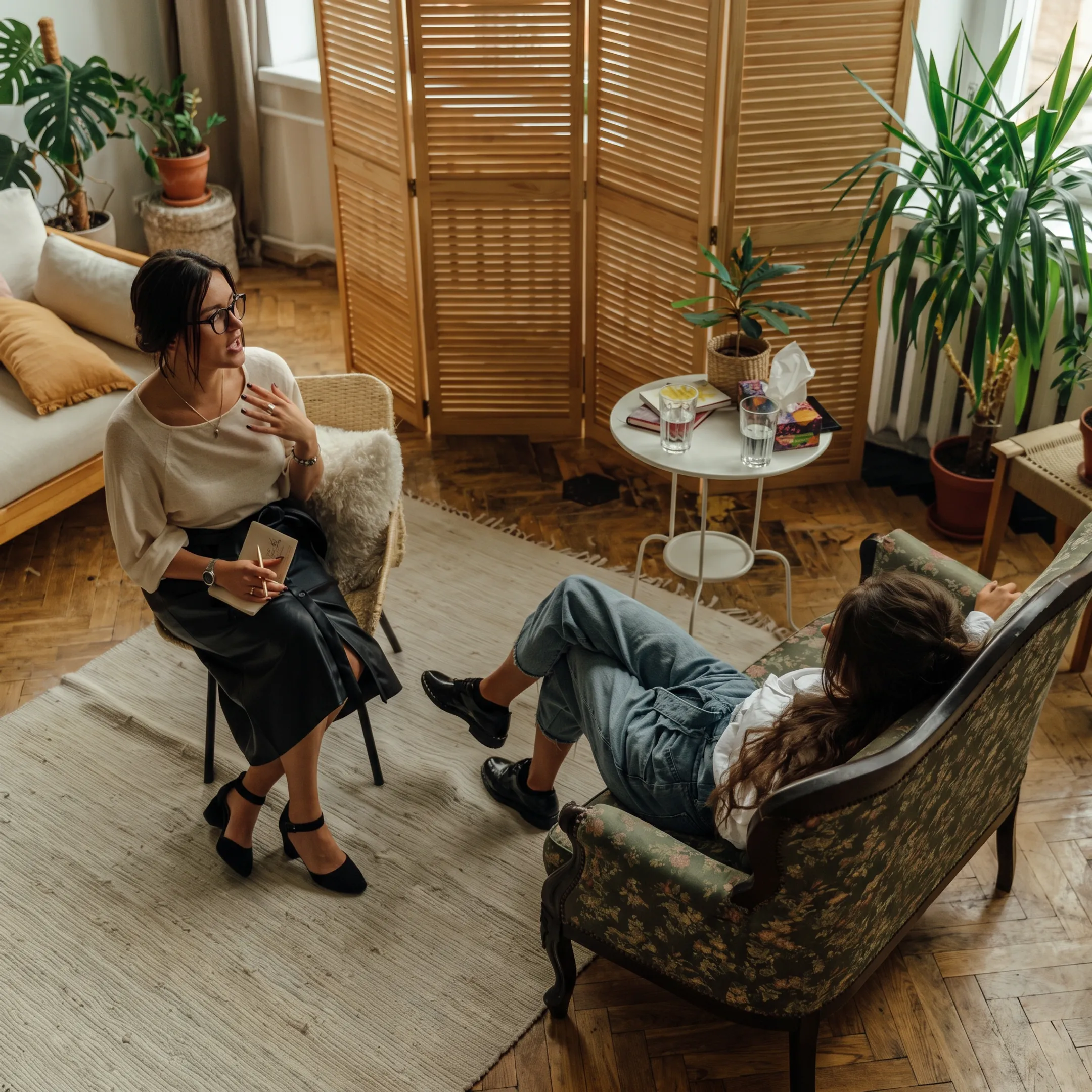 Young adult receiving individualized behavioral health support