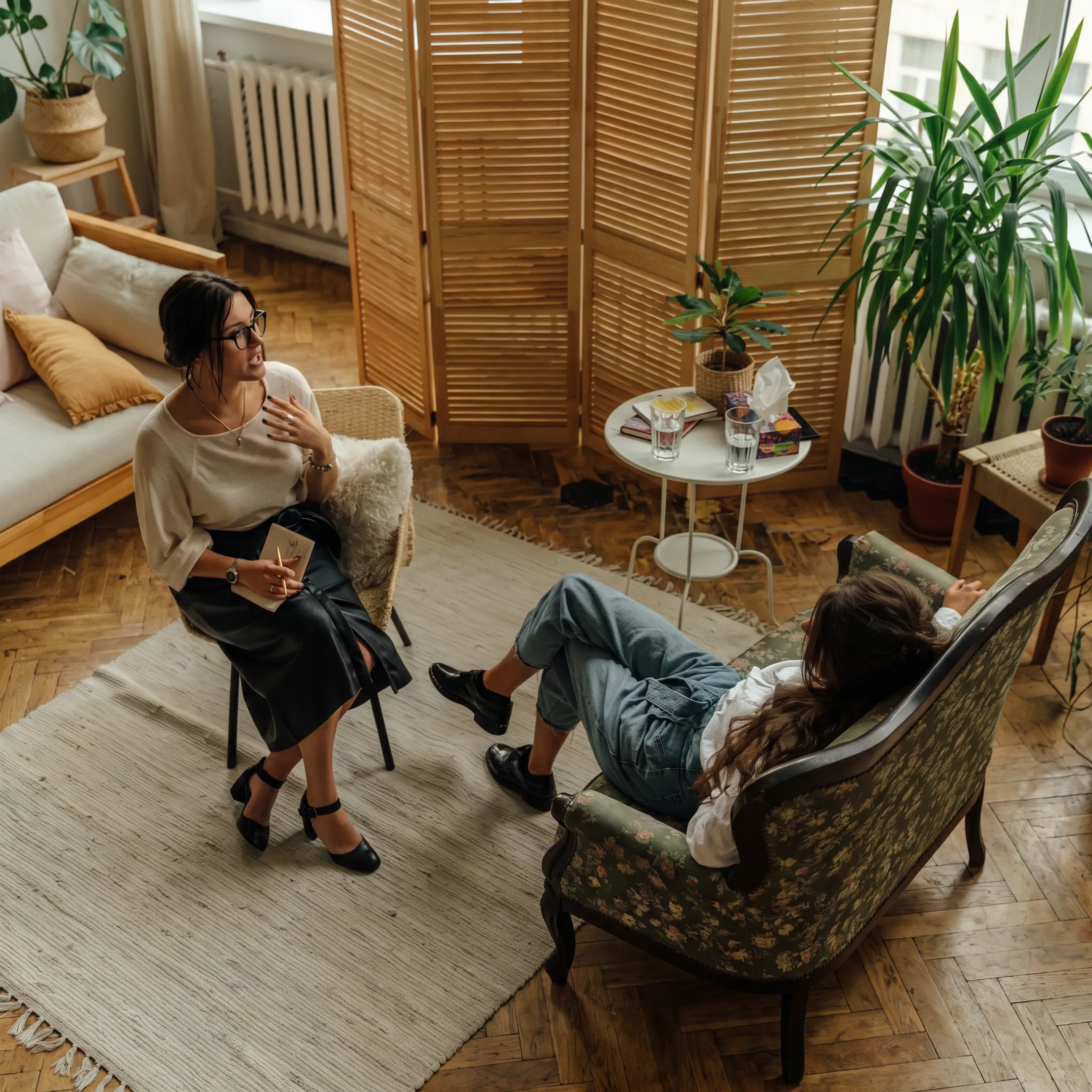 Clinician leading an online depression and anxiety support group