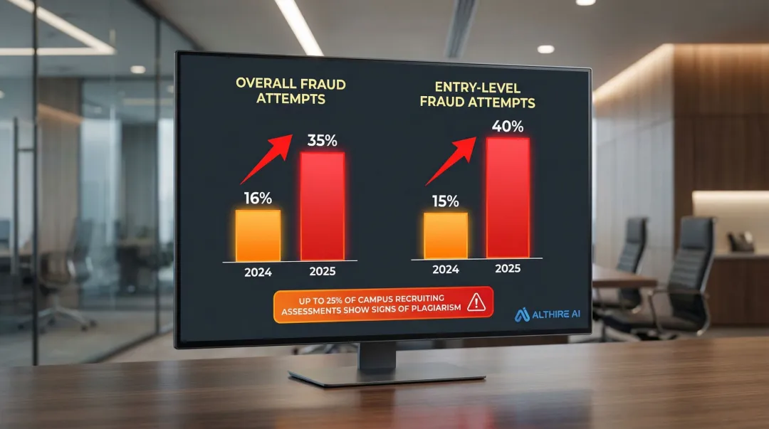 coding assessment fraud attempt rates doubling from 2024 to 2025 statistics