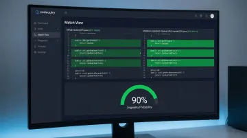 MOSS code similarity analysis tool interface comparing submitted code submissions