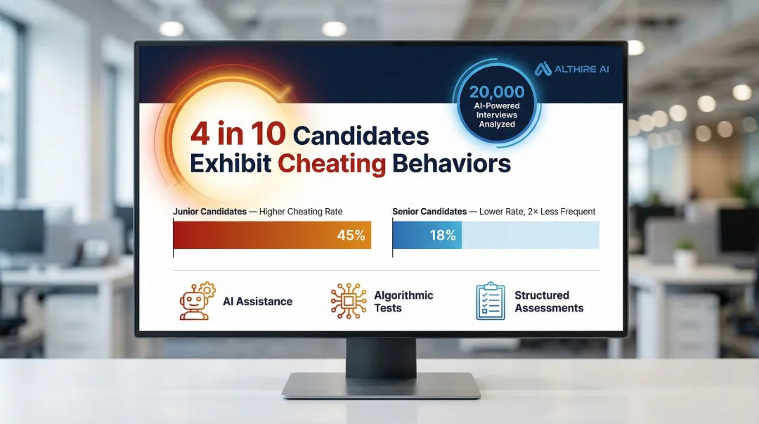 4-in-10 candidates cheating in technical interviews AI proctoring statistics