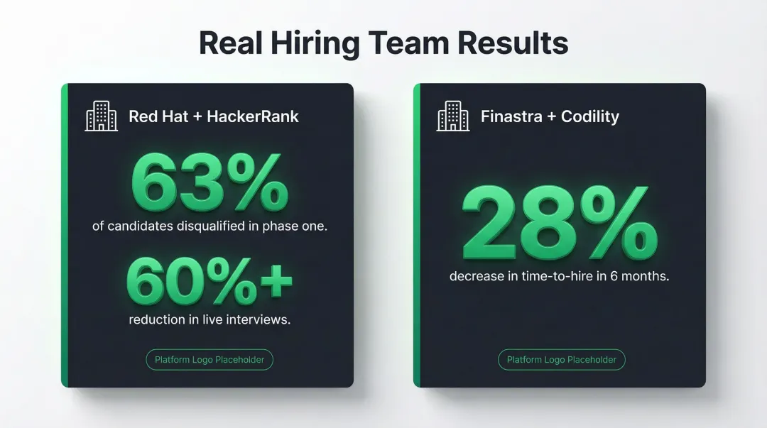 Red Hat and Finastra technical hiring results time-to-hire reduction statistics comparison