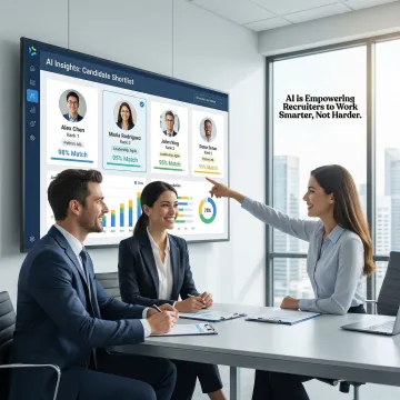 Step-by-step AI talent acquisition process illustration