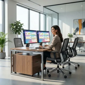 Recruiter reviewing AI-generated candidate interview reports on a computer screen