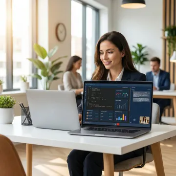 AI-powered IT recruiter conducting a remote tech staffing interview on a laptop