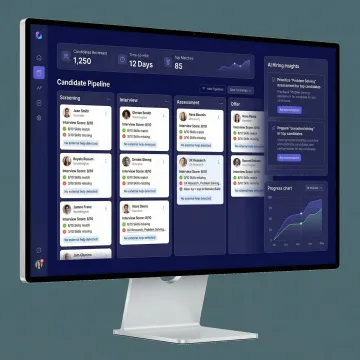 AltHire AI recruiting dashboard showing candidate pipeline and AI interview insights