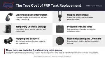 Hidden FRP tank replacement costs beyond tank price budget breakdown chart