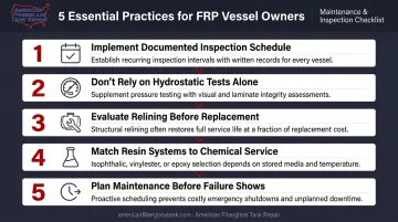 5-step FRP pressure vessel inspection and maintenance action plan for facility operators