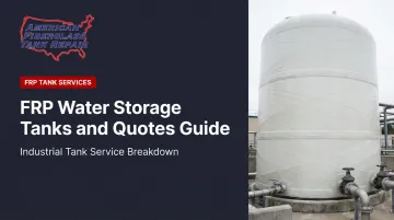 FRP Water Storage Tanks and Quotes Guide