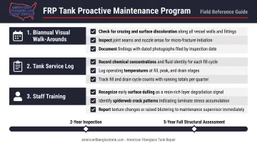 FRP tank long-term maintenance best practices checklist with inspection intervals timeline