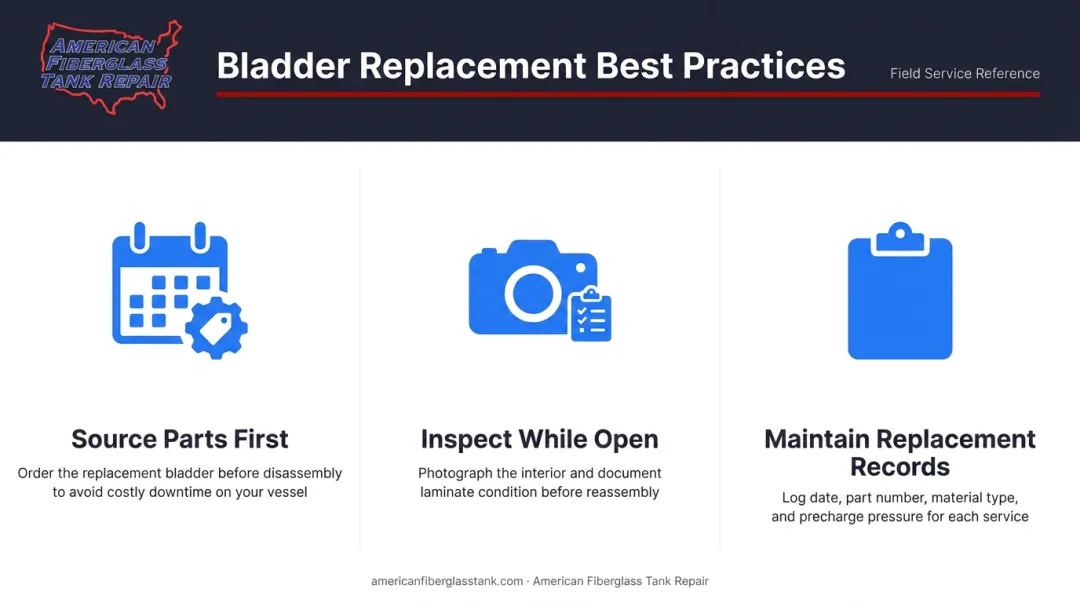 Three pro tips for fiberglass pressure tank bladder replacement and maintenance