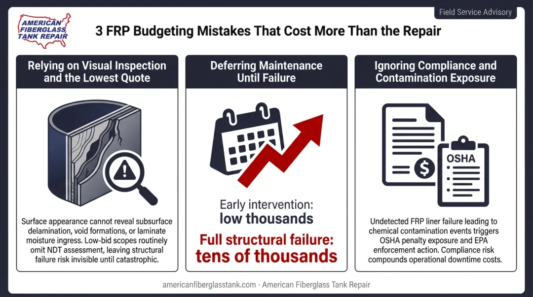 Three common fiberglass tank budgeting mistakes and their true financial consequences