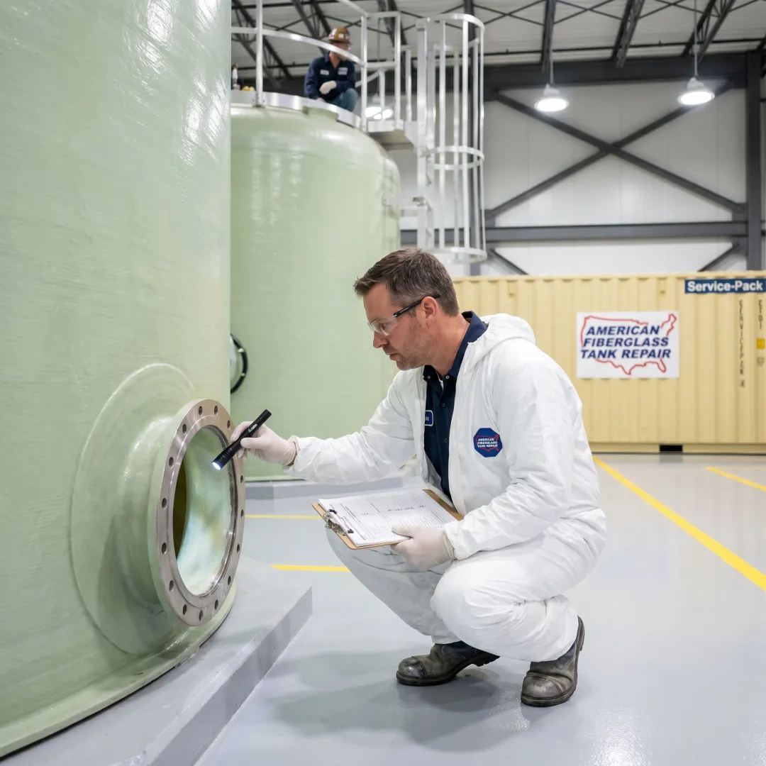 Semiconductor / Ultrapure Water FRP Tank Repair