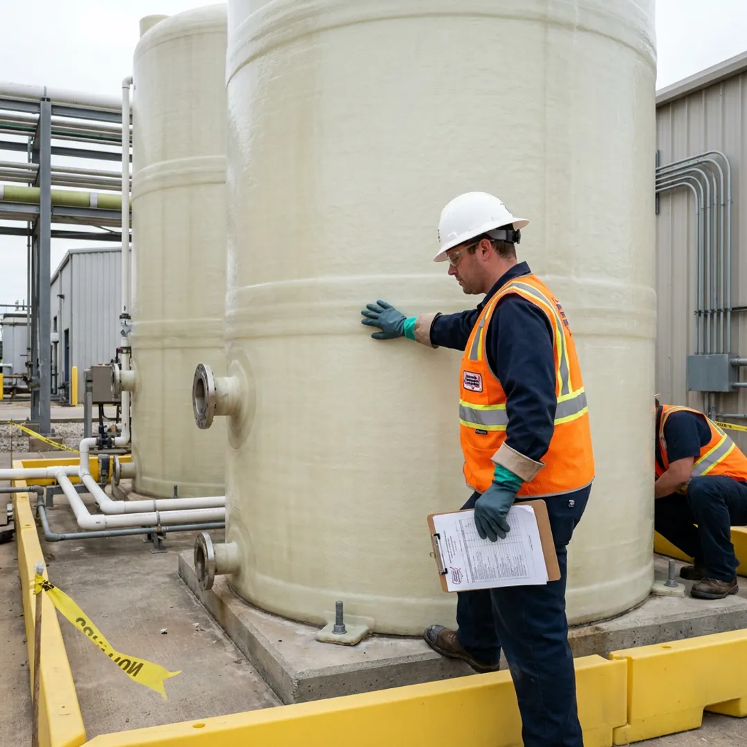 FRP Vertical Storage Tanks - Industrial & Commercial Solutions