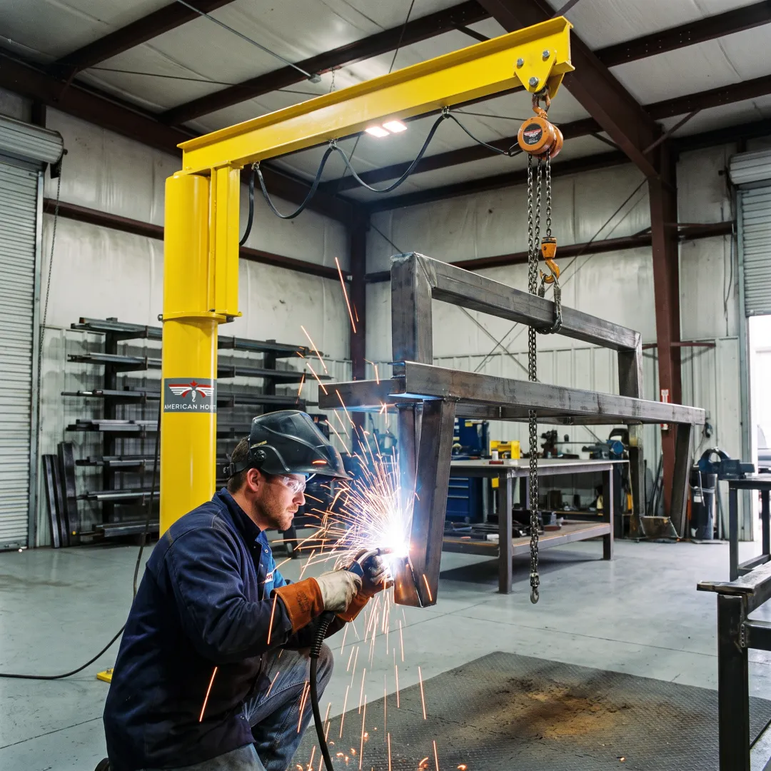 Jib Crane in a Fabrication Shop