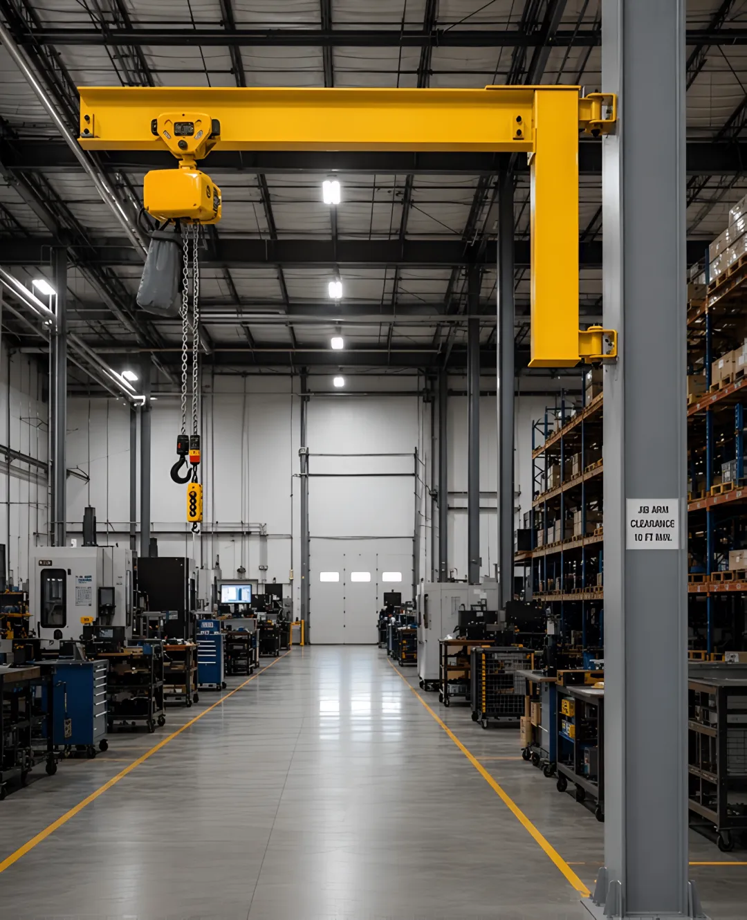 360 Degree Rotation Pillar Mounted Jib Cranes