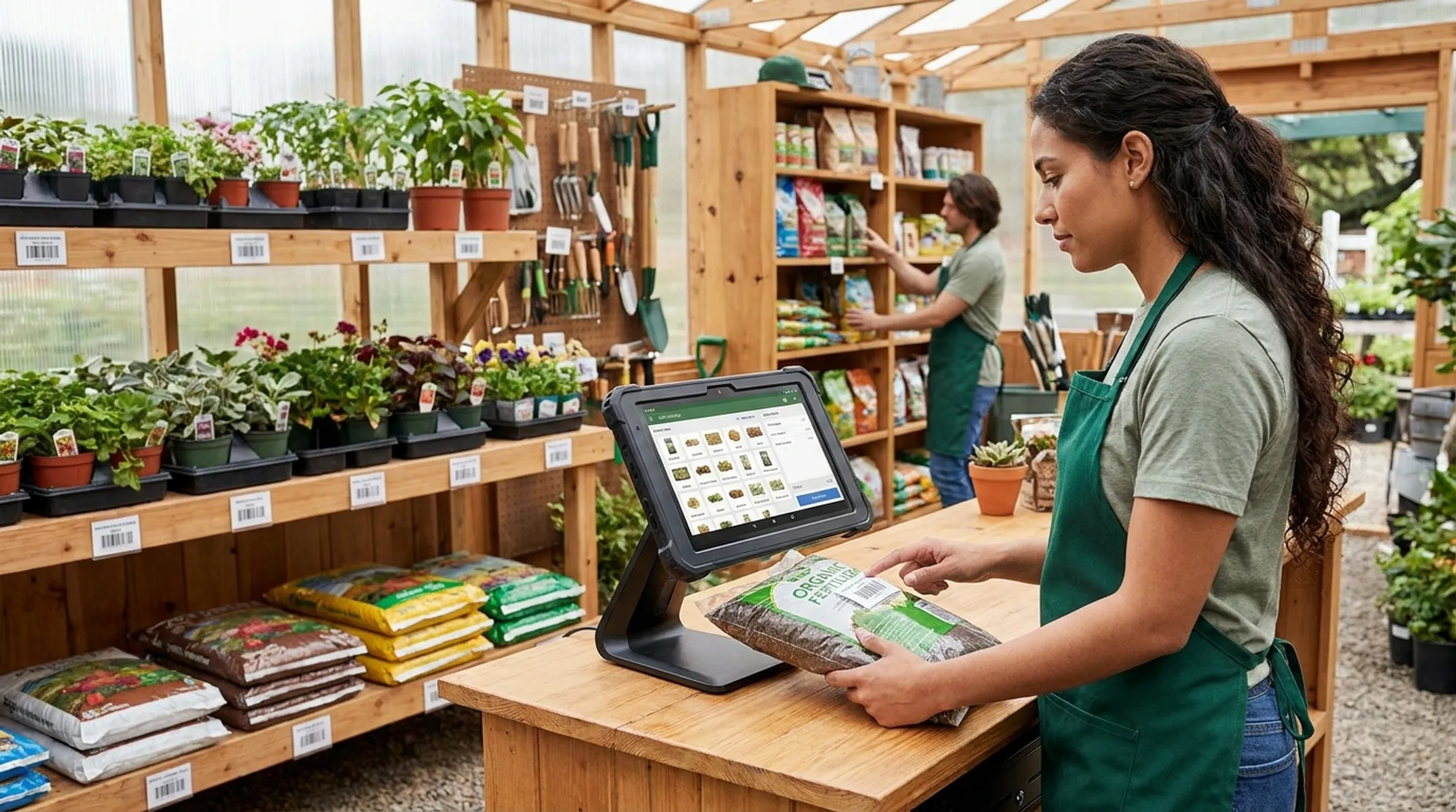 Specialty retail POS configuration for garden and feed store operations
