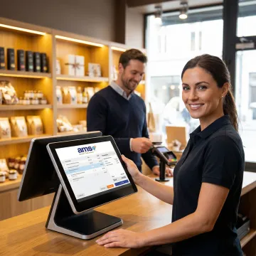 Retail POS system in use at a specialty store in Columbia, SC