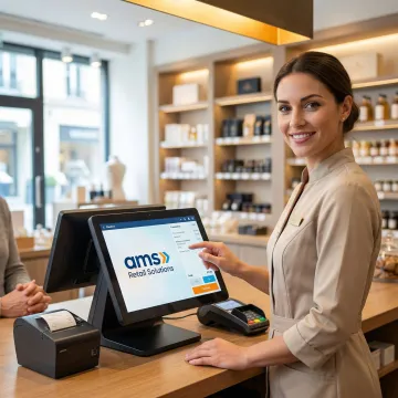 Retail point of sale system terminal in a specialty store in Bellevue WA