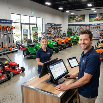 Outdoor power equipment dealer using POS software