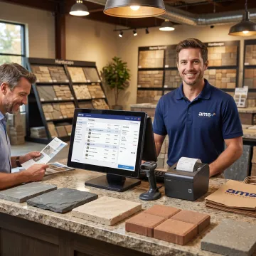 Hardscape supply store POS software dashboard