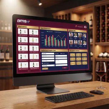 Retail software dashboard for wine store management