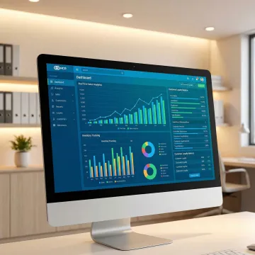 AMS Retail NCR Counterpoint POS dashboard showing inventory and sales reports