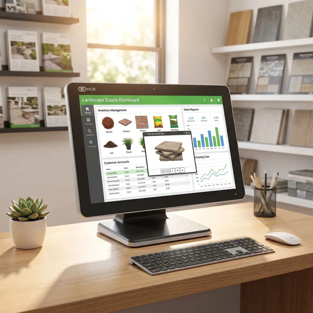 Retail and wholesale landscape supply POS dashboard