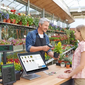Greenhouse retail POS system in use