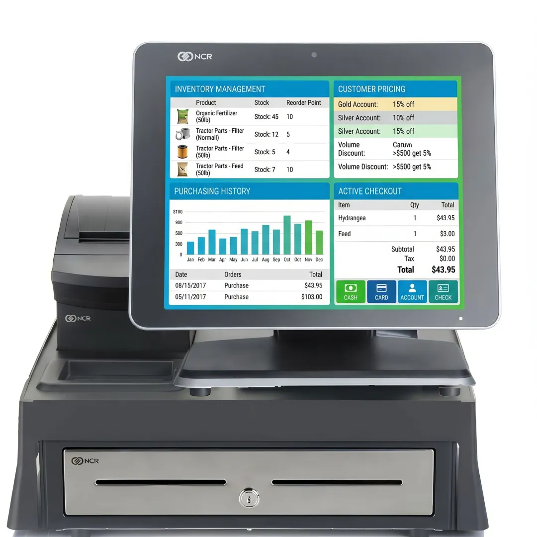 Agricultural retail POS dashboard and inventory tools
