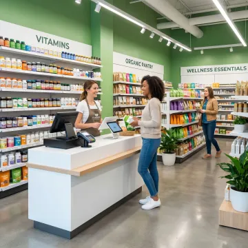 Health food store POS checkout system