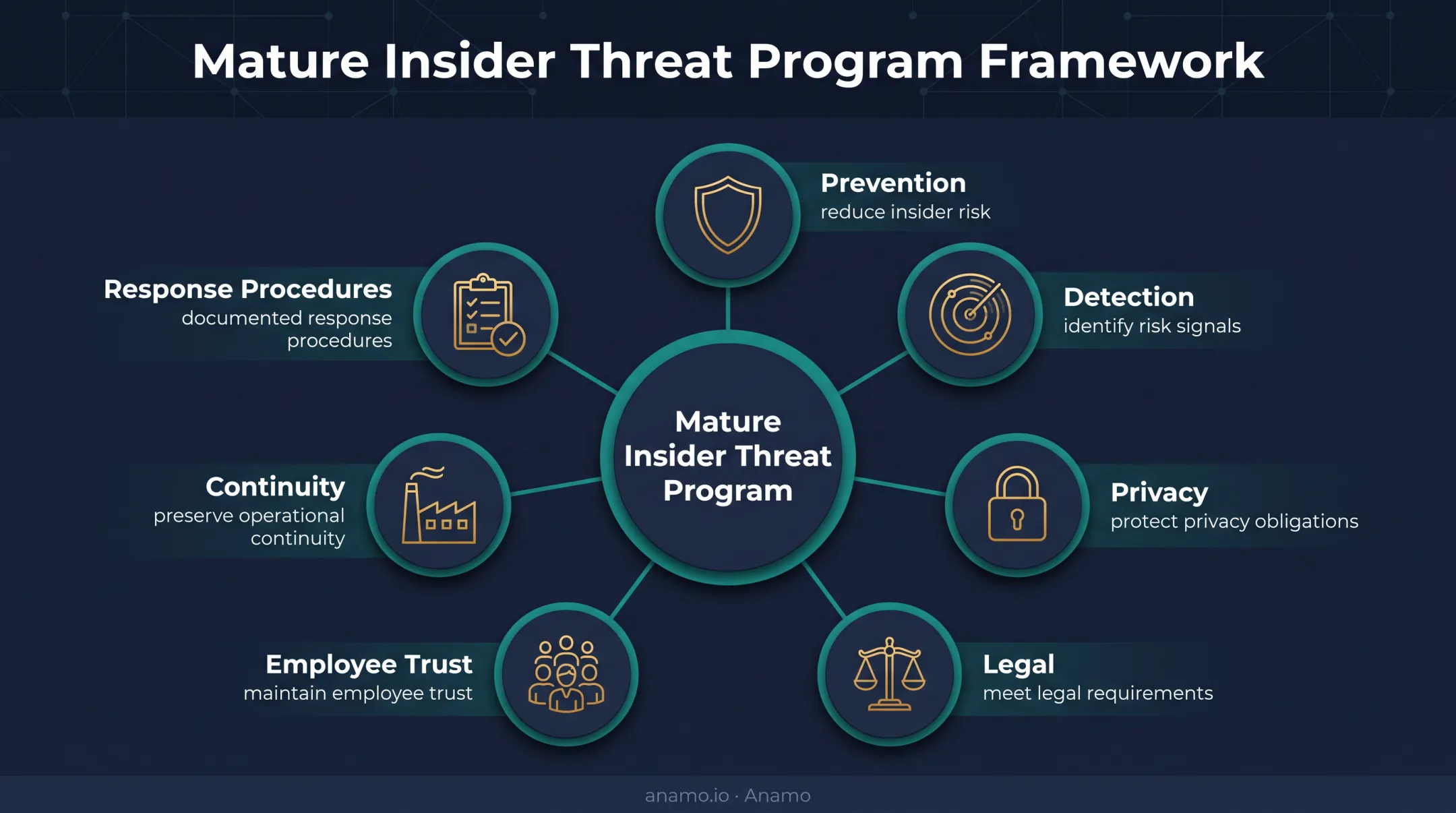 Insider threat program governance and privacy balance framework