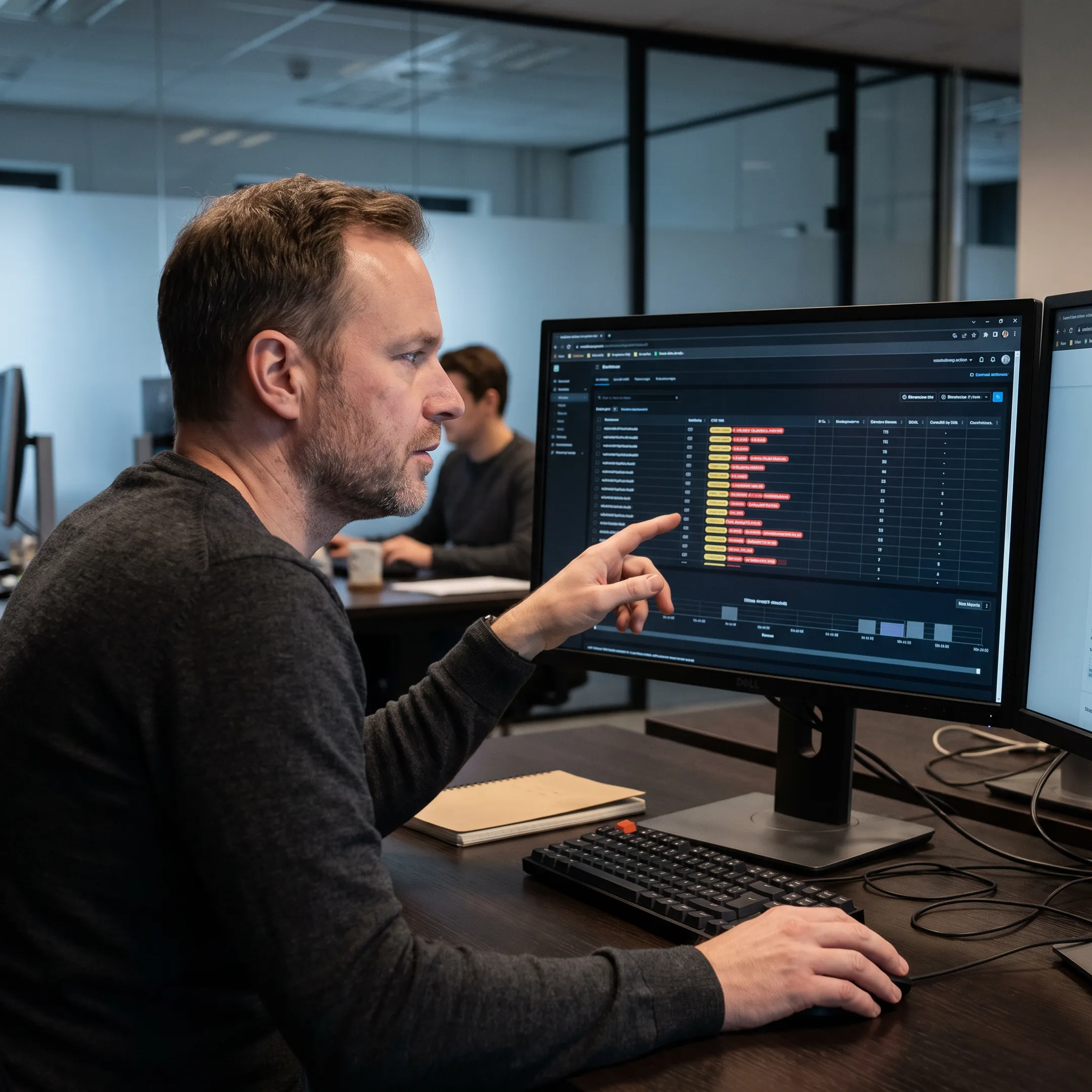 Security professional reviewing unified Windows and Linux asset management data