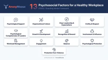 13 psychosocial factors framework for workplace health and safety assessment