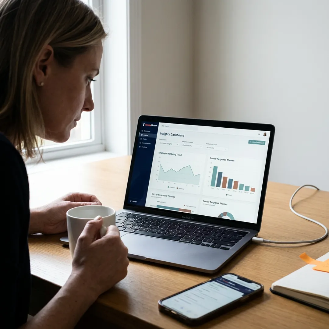 Anonymous wellbeing survey analytics dashboard