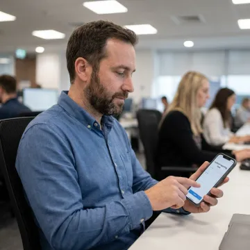 Employee using anonymous workplace reporting app