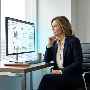 Executive reviewing anonymous employee survey results