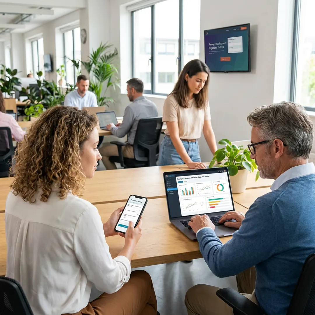 Employees using an anonymous workforce engagement platform