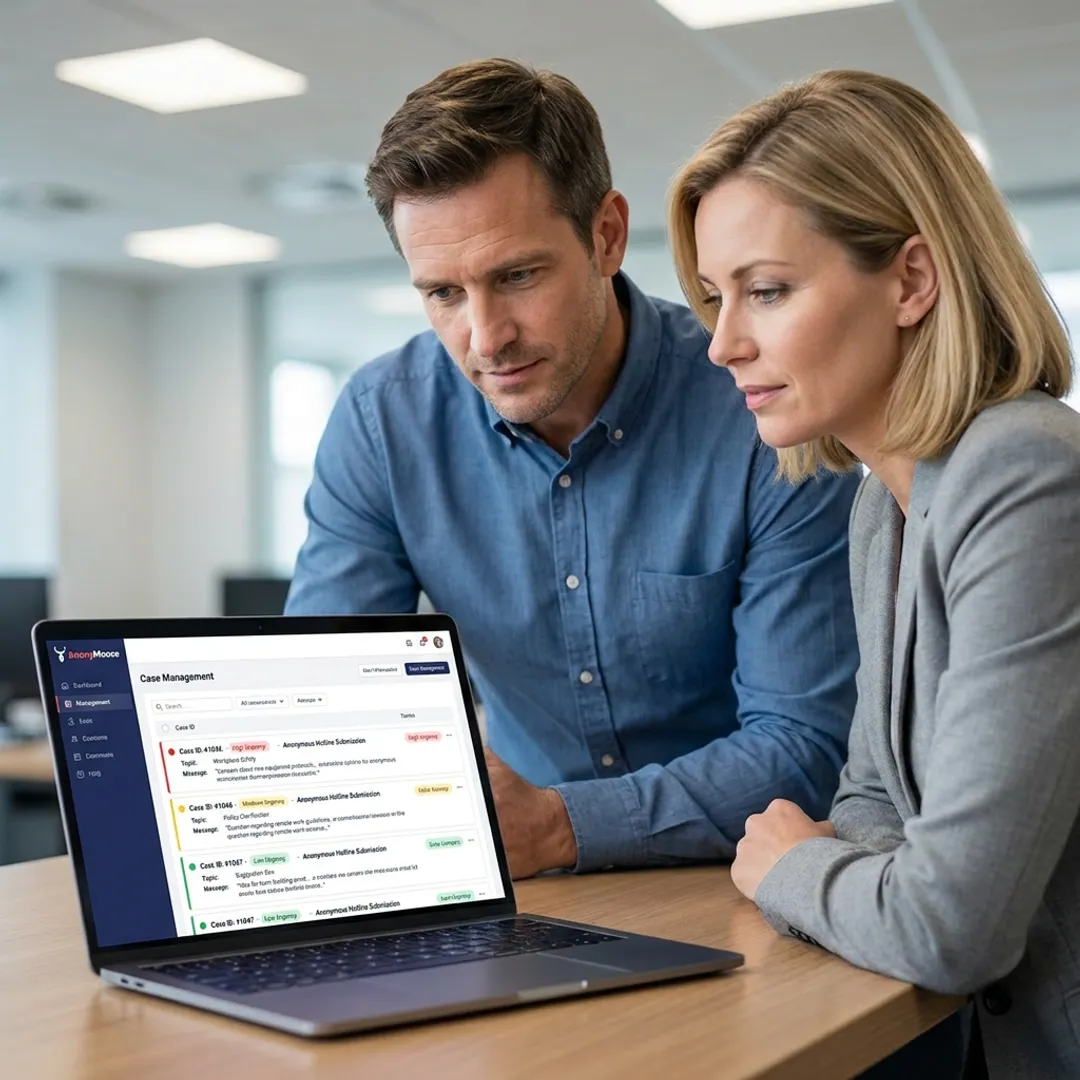 HR team managing anonymous workplace reports