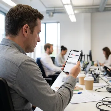 Employee using anonymous workplace health hotline app