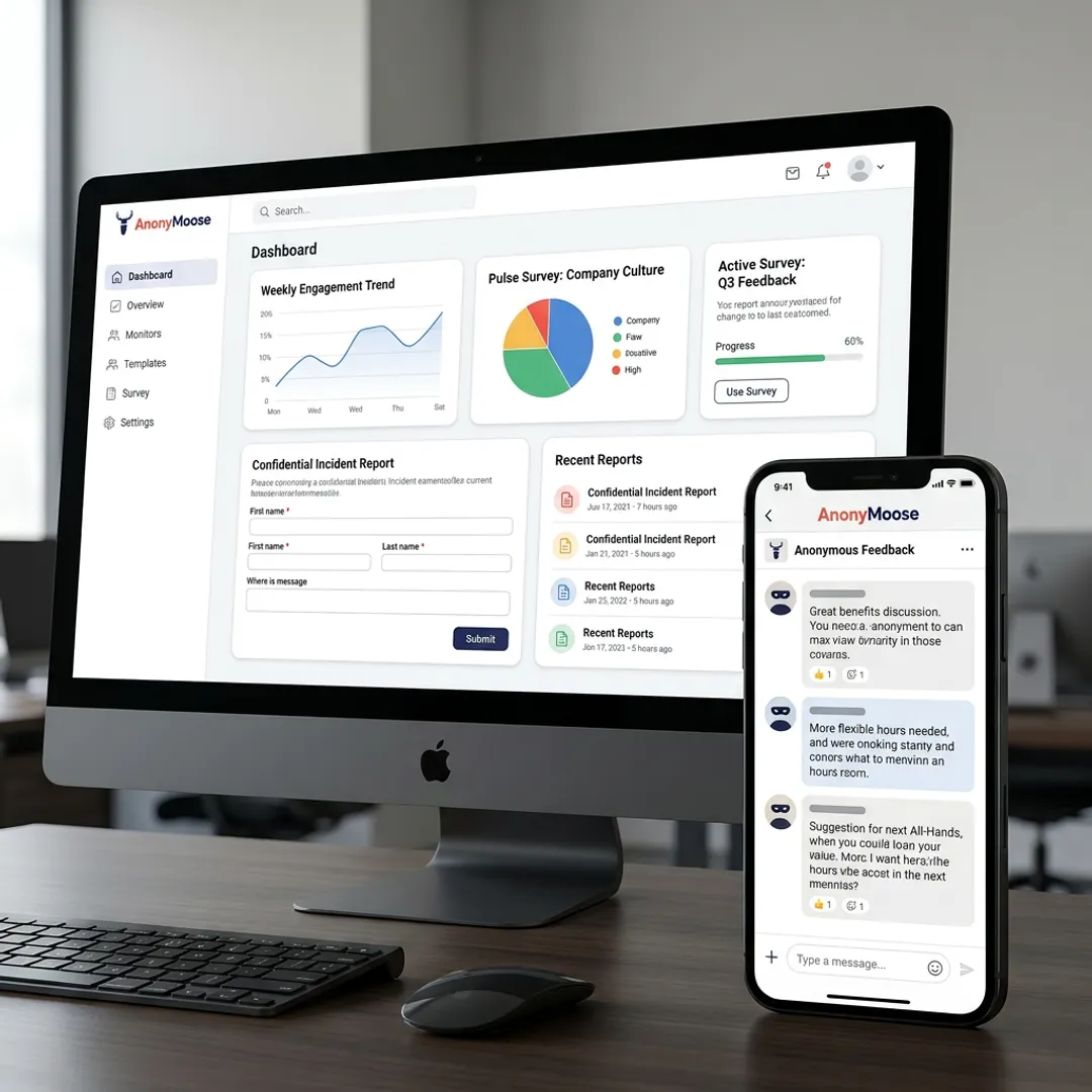 Anonymous employee feedback software dashboard