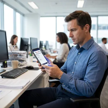 Employee filing an anonymous workplace complaint on a mobile app