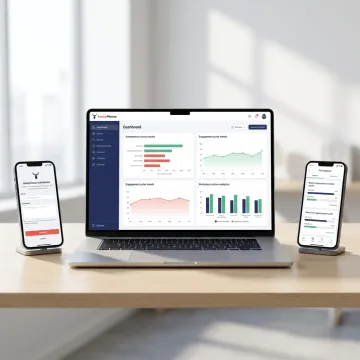 Anonymous employee feedback platform on laptop and phone