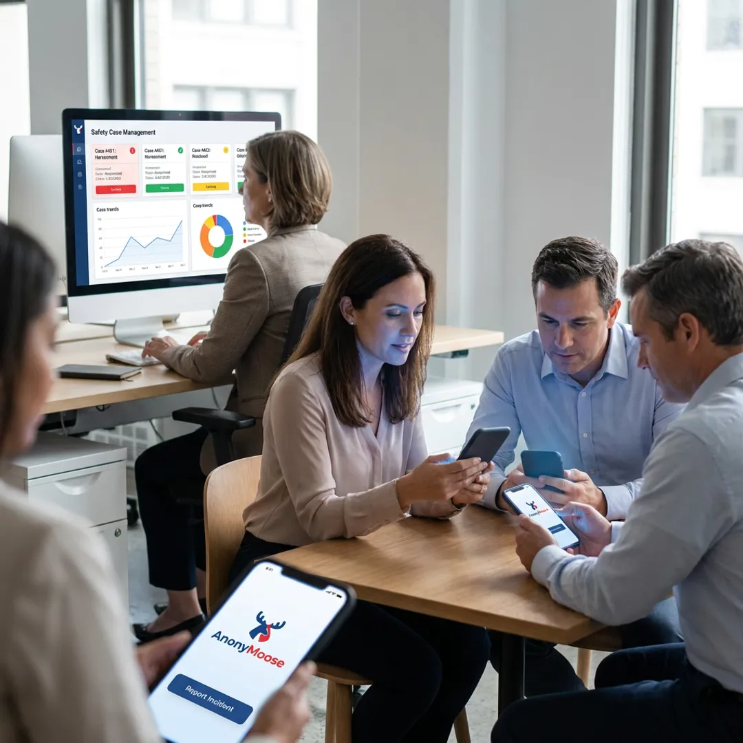 Anonymous workplace reporting software dashboard