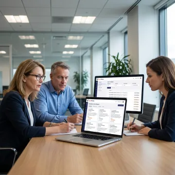 HR team reviewing anonymous workplace reports