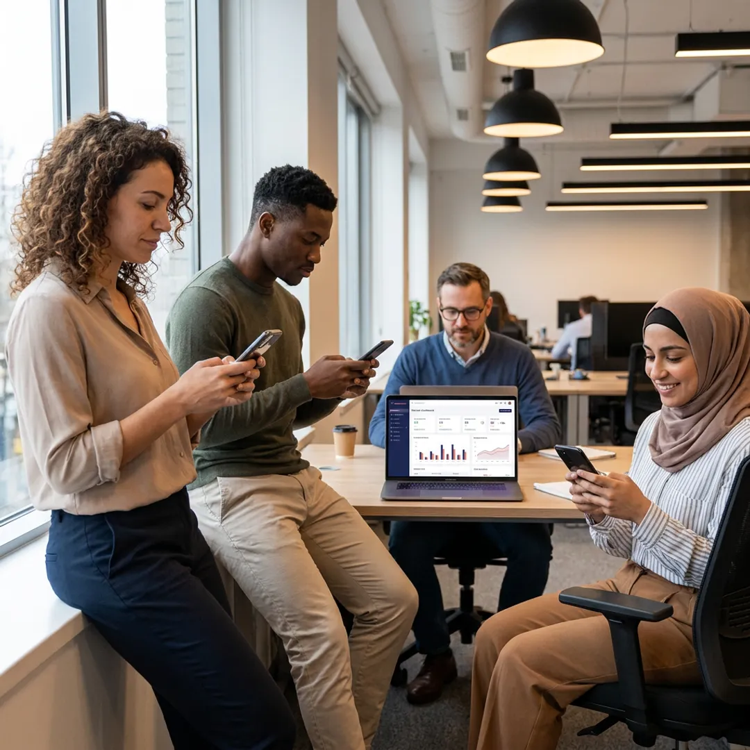 Employees using anonymous feedback app