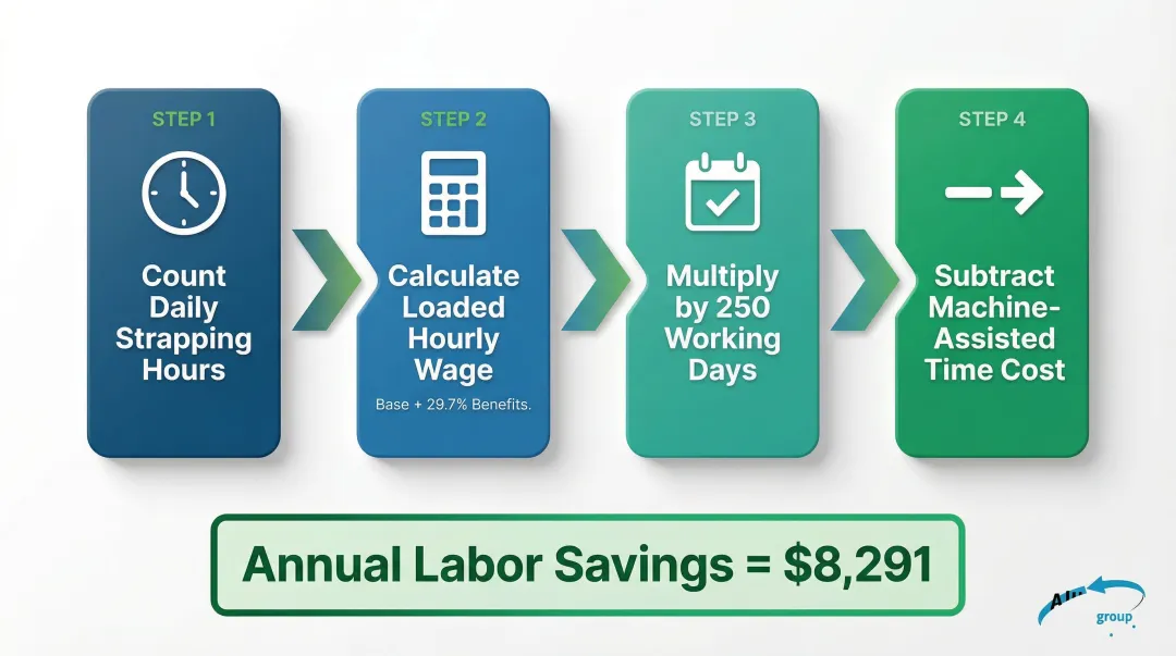 4-step ROI calculator framework for strapping machine labor savings calculation